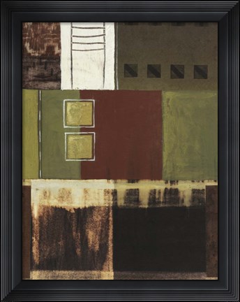 Framed Circle and Squares I Print