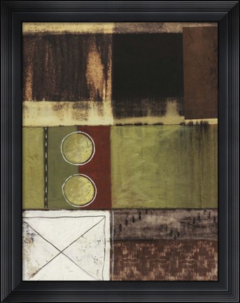 Framed Circle and Squares II Print