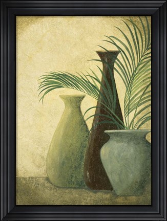Framed Three Vases I Print