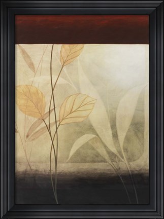 Framed Leaf Collage II Print