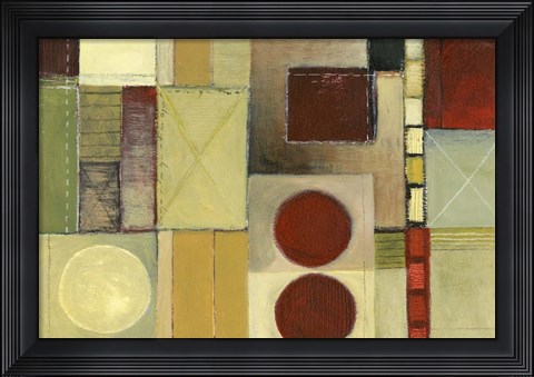 Framed Two Burgundy Corners On Right Print