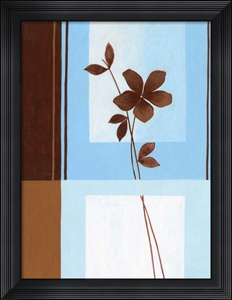 Framed Brown Flower I Print