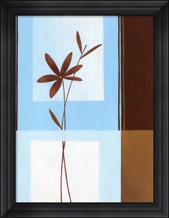 Framed Brown Flower II Print