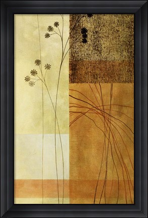 Framed Brown, Orange Block Right Print