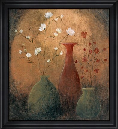 Framed Red and White Print