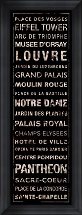 Framed Transit Paris I Print