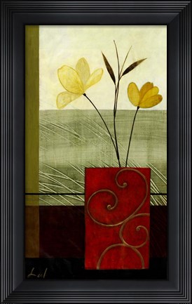 Framed Yellow Blooms I Print