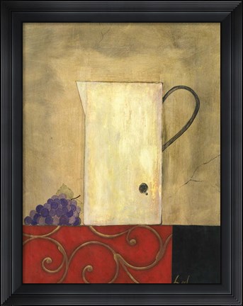 Framed Jug and Fruit II Print