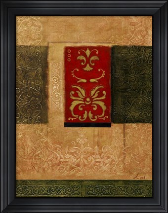 Framed Gold and Sage II Print