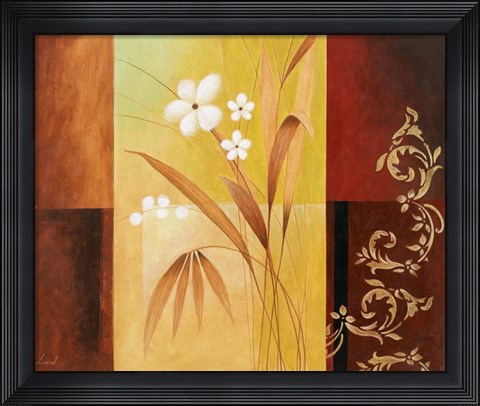 Framed Red on Orange II Print