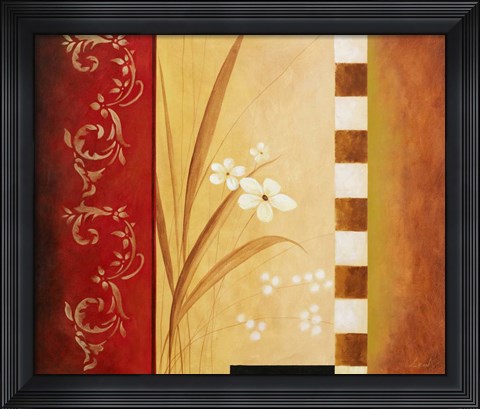 Framed Red on Orange I Print