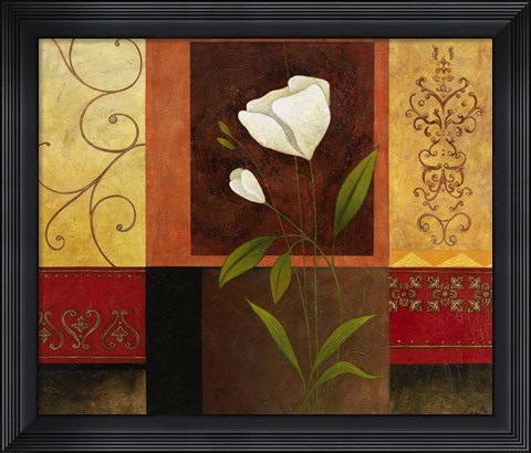 Framed Pretty all in White II Print