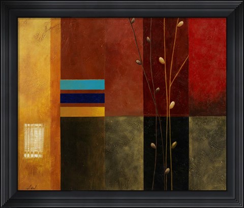Framed Blue Line I Print