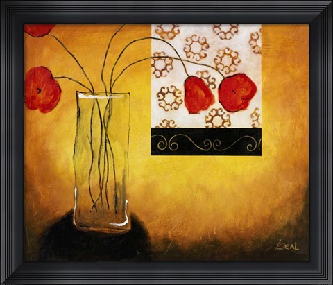 Framed Red Poppies I Print
