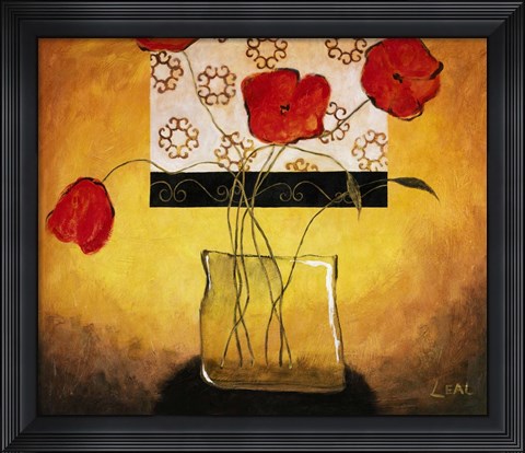 Framed Red Poppies II Print