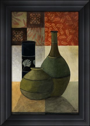 Framed Earthenware Pots IV Print