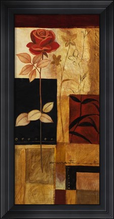 Framed Red Rose I Print