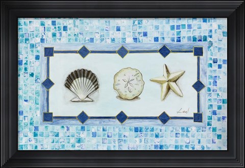 Framed Sea Shell Trio Print