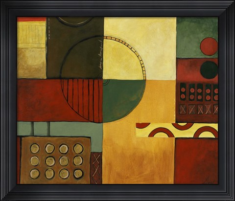 Framed Abstract Fields I Print