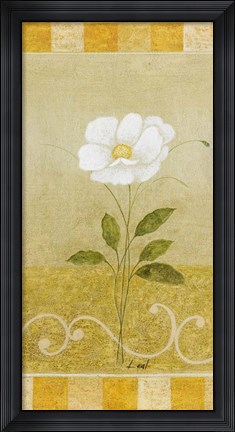 Framed Delicate White I Print
