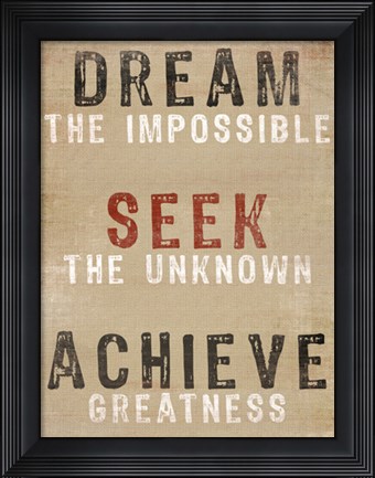 Framed Dream The Impossible Print