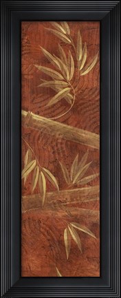 Framed Red Bamboo Panel Print