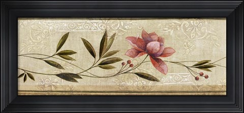 Framed Pink Fleur Panel Print