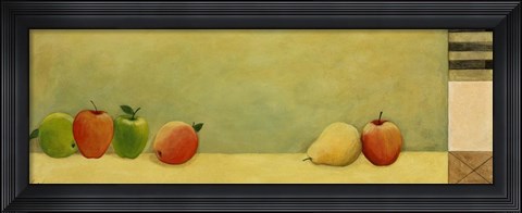 Framed Apples and Pears II Print