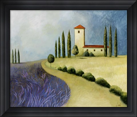 Framed Lavendar Patch Print