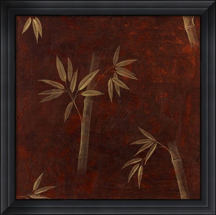 Framed Red Bamboo Print