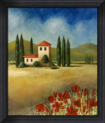 Framed Cypress II Print