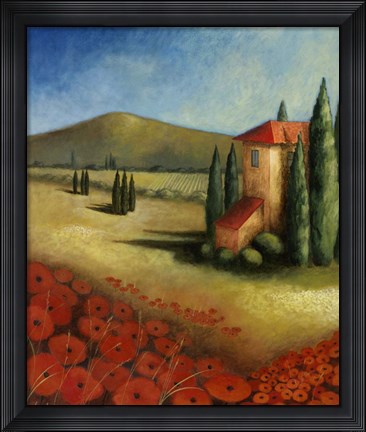 Framed Cypress I Print