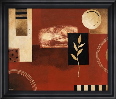 Framed Red and Black I Print