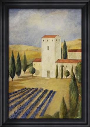 Framed Tuscan Villa I Print