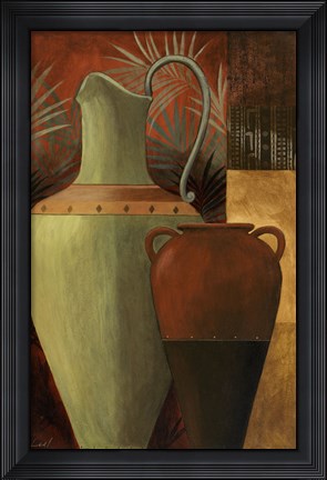 Framed Storage Jars II Print