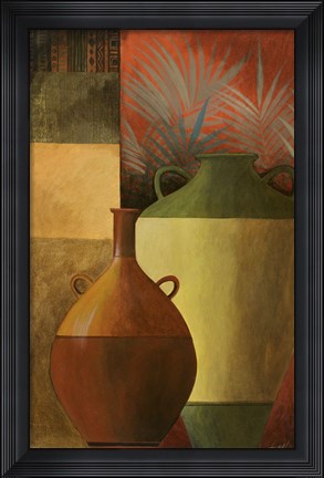 Framed Storage Jars I Print