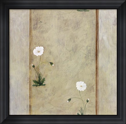 Framed Pair of White Flowers Print