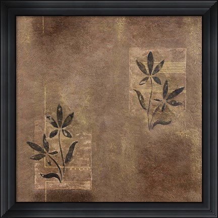 Framed Olive on Grey Print