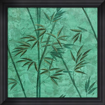 Framed Bamboo Green Print
