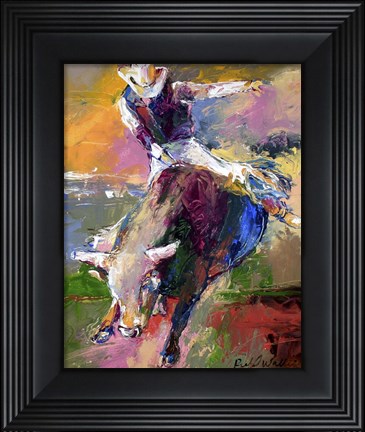 Framed Bull Rider Print