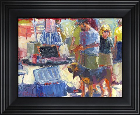 Framed Walking The Dog Print