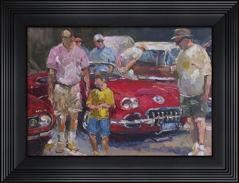 Framed Red Vette Print