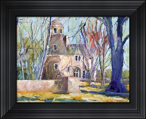 Framed Tan House Print
