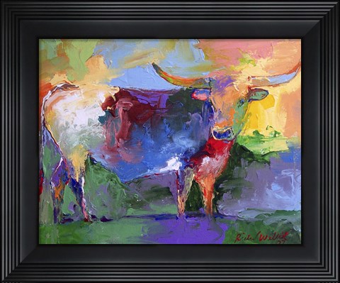 Framed Bull Print