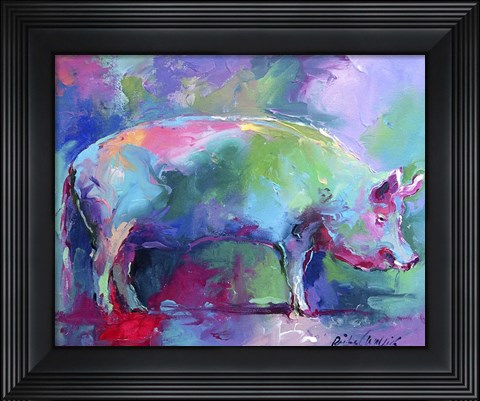 Framed Pig Print