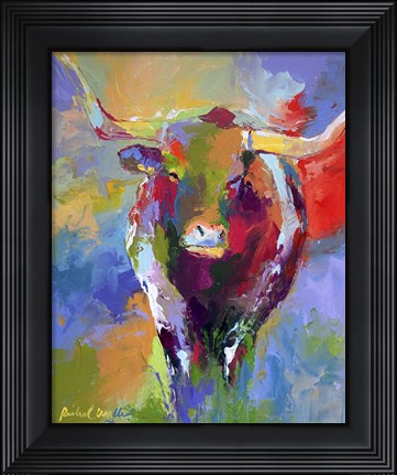 Framed Longhorn Print