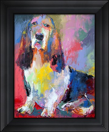 Framed Basset Hound Print
