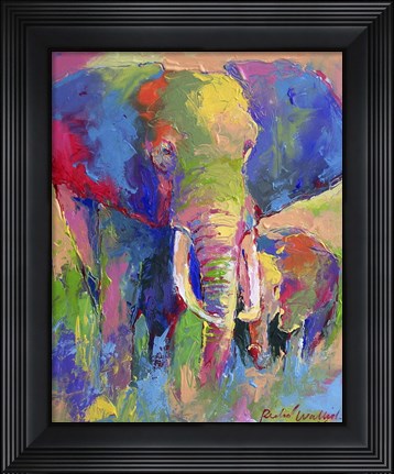 Framed Elephant 1 Print