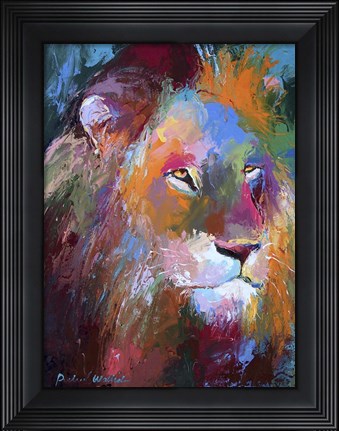 Framed Lion 4 Print