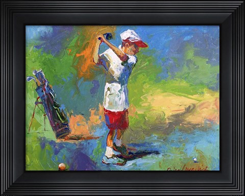 Framed Kid Golf Print